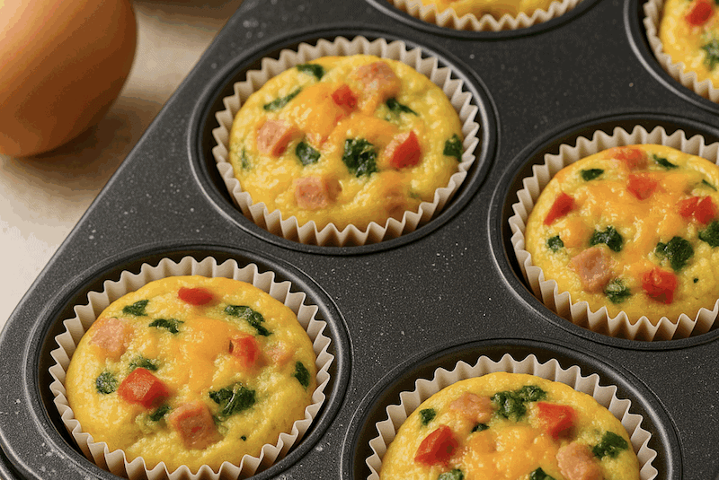 Mini Cheesy Egg Muffin Cups